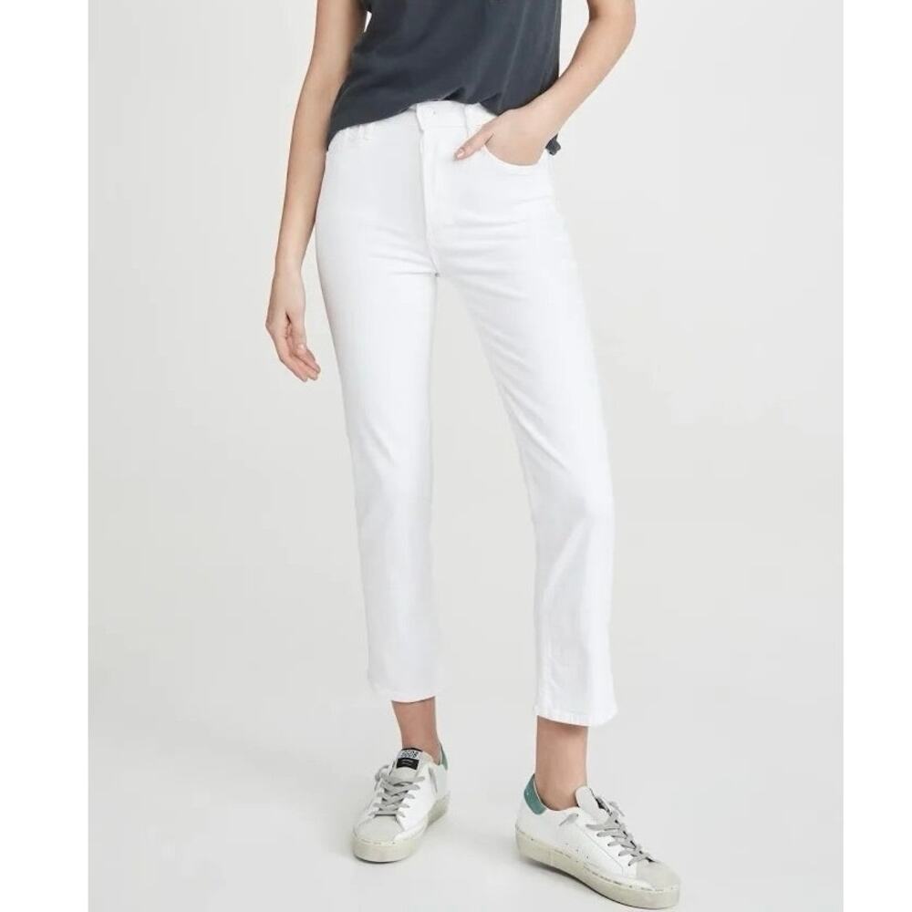 MOTHER Tomcat Straight Jeans Totally Innocent White Size 24
